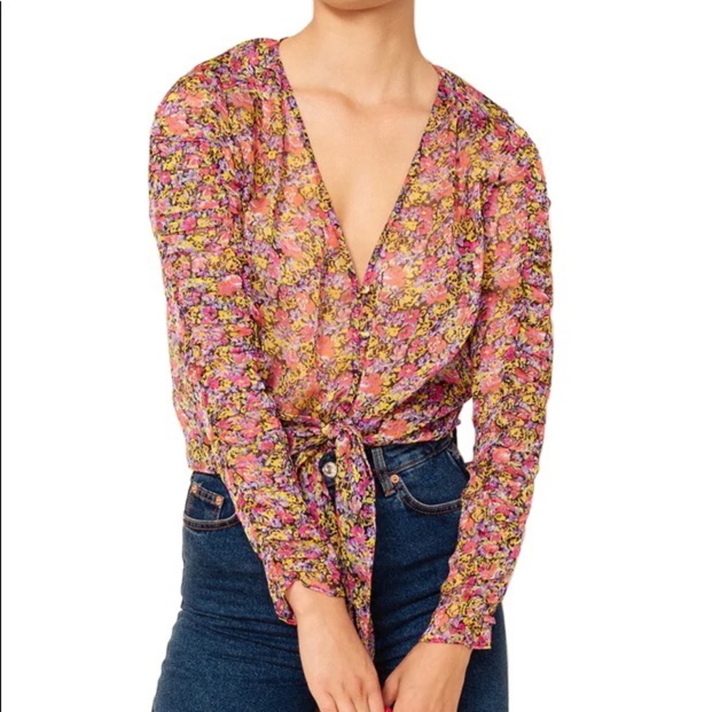 The East Order Freya Blouse in Pink Floral